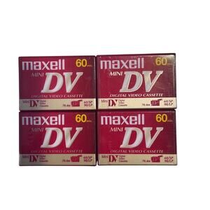 Lot of 4 Maxell Mini DV 60 Minute DVM60SE Blank Cassette Sealed NEW